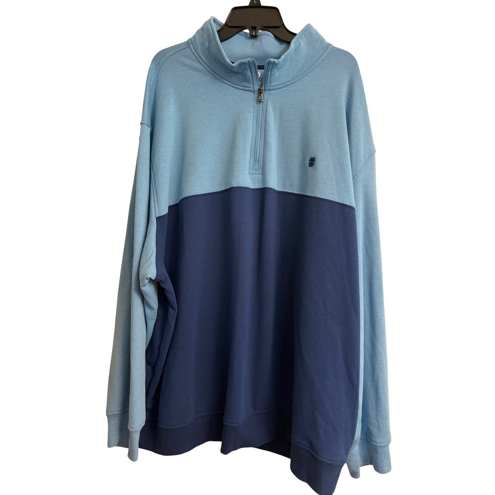 IZOD Pullover 4XL Blue, Quarter Zip, Sweatshirt, Golf, Big and Tall, NWOT
